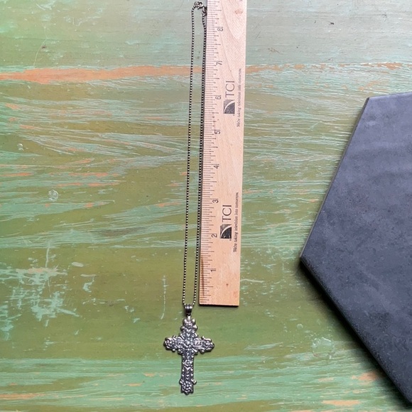 Ornate Sterling Silver Cross Pendant - Picture 6 of 6